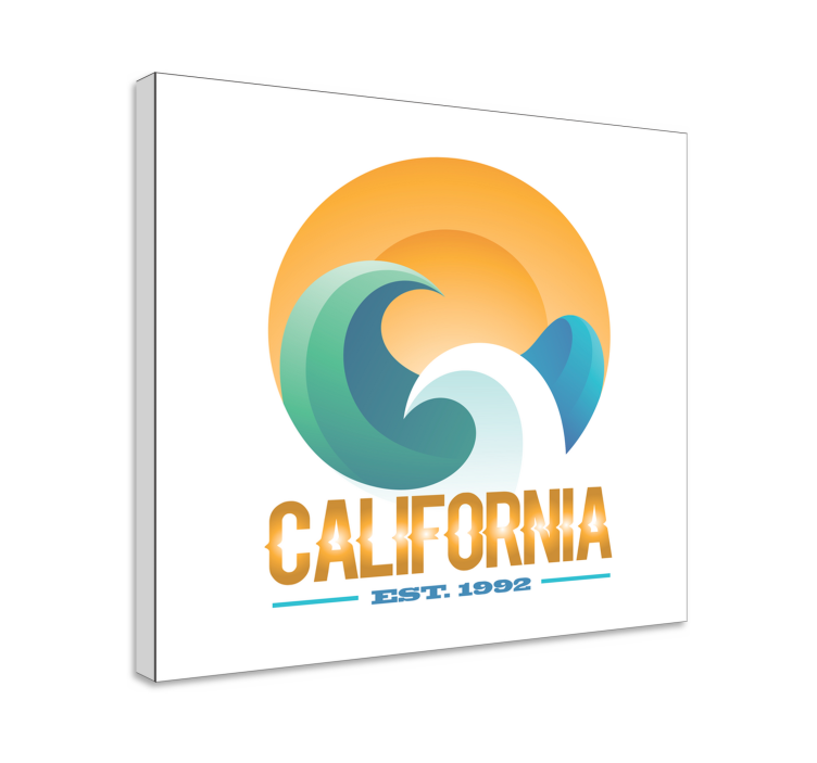 Cuadro marinero emblema del surf de california - TenVinilo