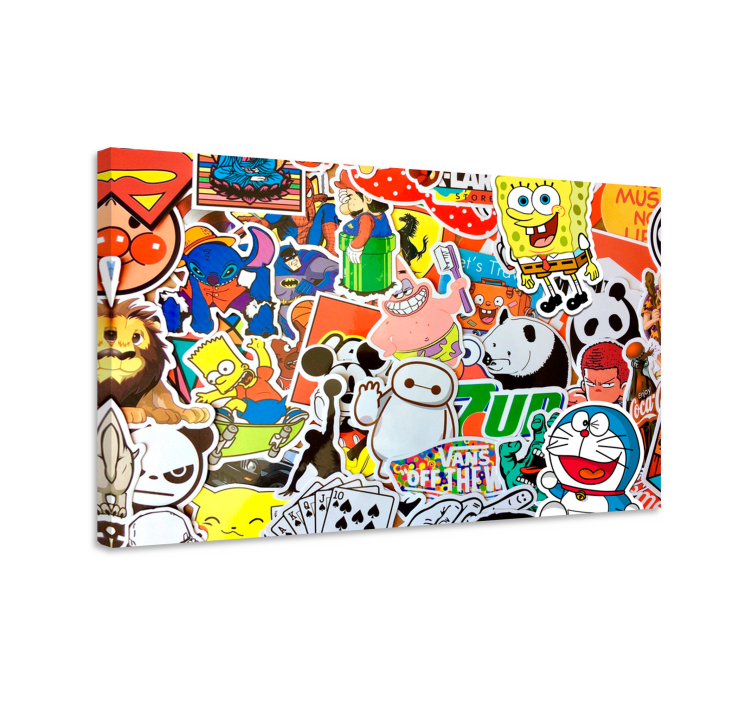 Cuadro infantil personajes caricatura - TenVinilo