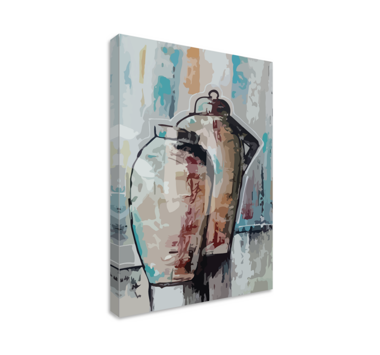 Cuadro ornamental jarrones de barro vintage - TenVinilo