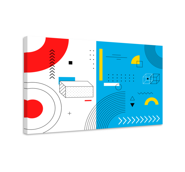 Cuadro geométrico composición de formas geométricas - TenVinilo