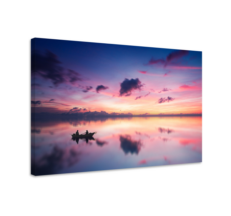Cuadro paisajes reflexiones de un atardecer sereno - TenVinilo