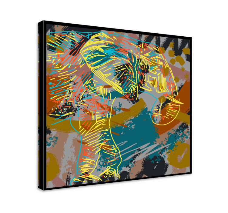 Cuadro elefante dibujo contemporáneo de elefante - TenVinilo