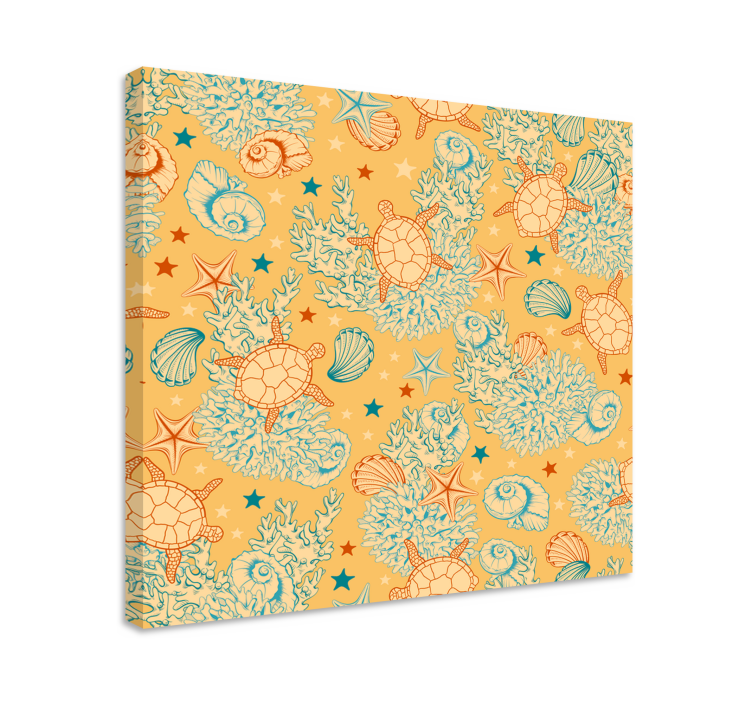 Cuadro marinero patrón de tortugas marinas - TenVinilo