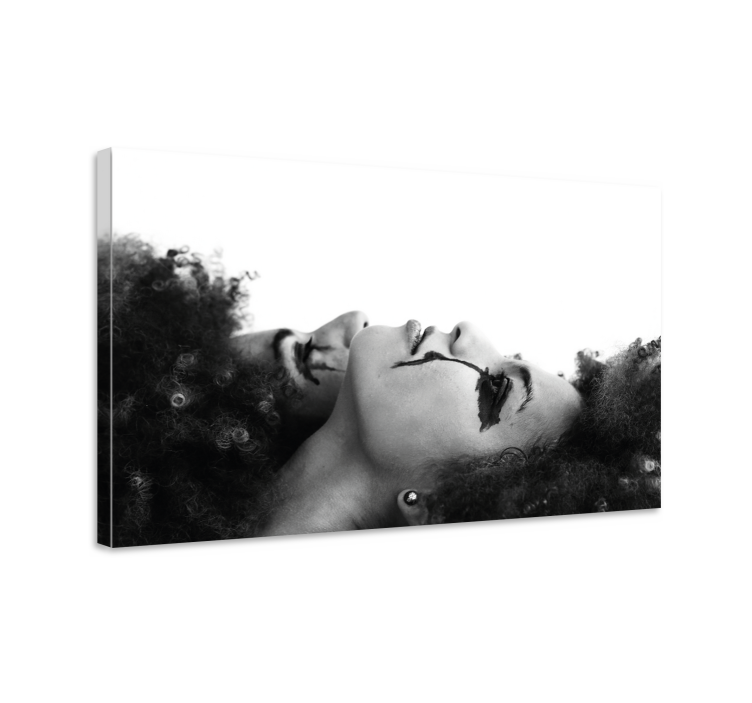 Cuadro de personas introspección de caras duales - TenVinilo