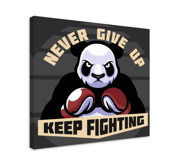 Cuadro animales motivación del boxeo panda - TenVinilo