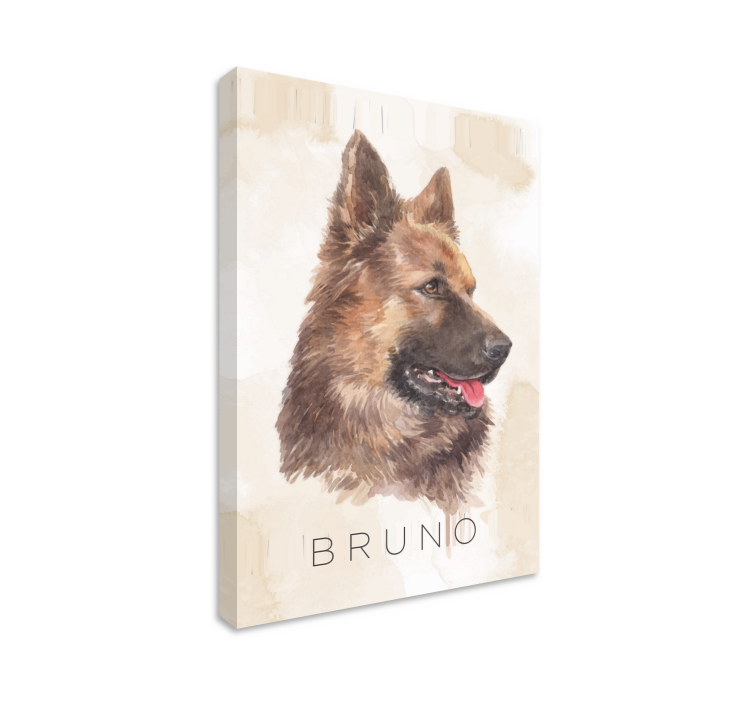 Cuadro perro retrato de pastor alemán - TenVinilo