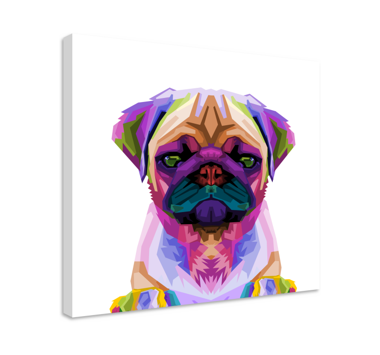 Cuadro perro Pug del arte pop - TenVinilo