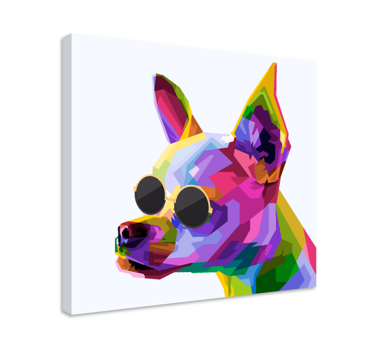 Cuadro perro arte canino vibrante - TenVinilo
