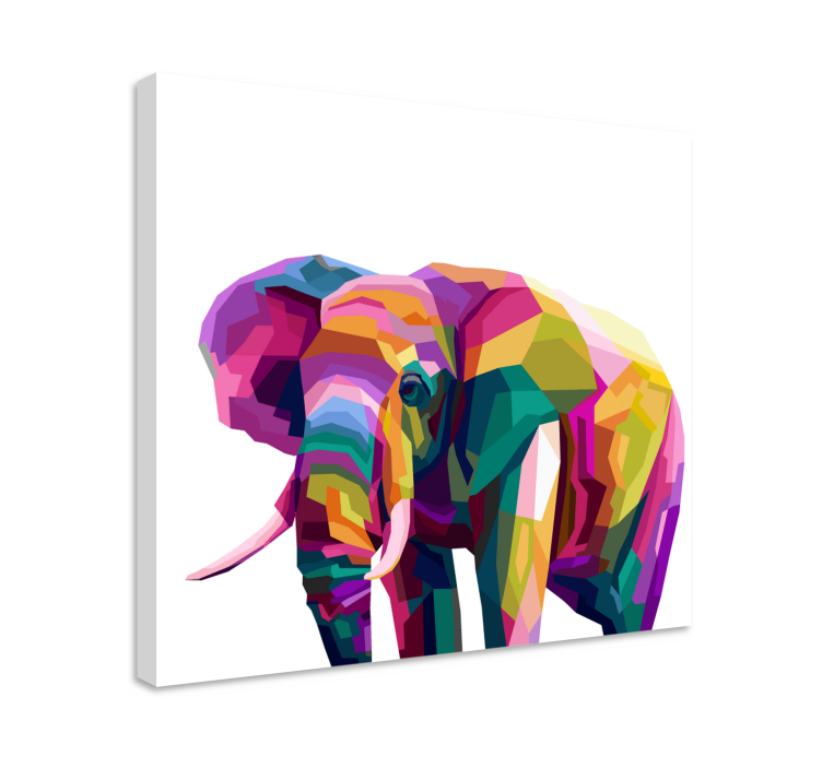 Cuadro elefante Elefante realista multicolor - TenVinilo
