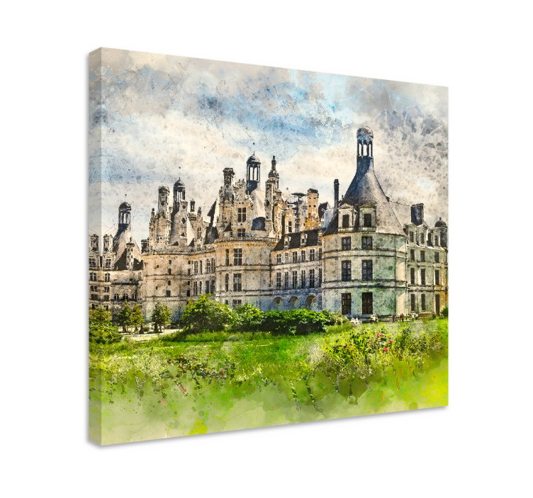 Cuadro ciudades vista de la arquitectura del château - TenVinilo