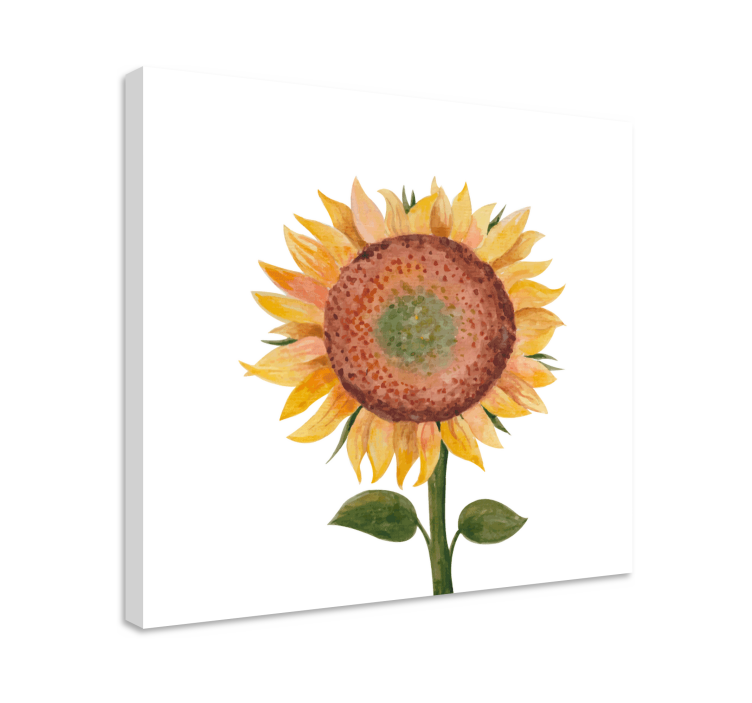 Cuadro de flores ilustración de girasoles - TenVinilo