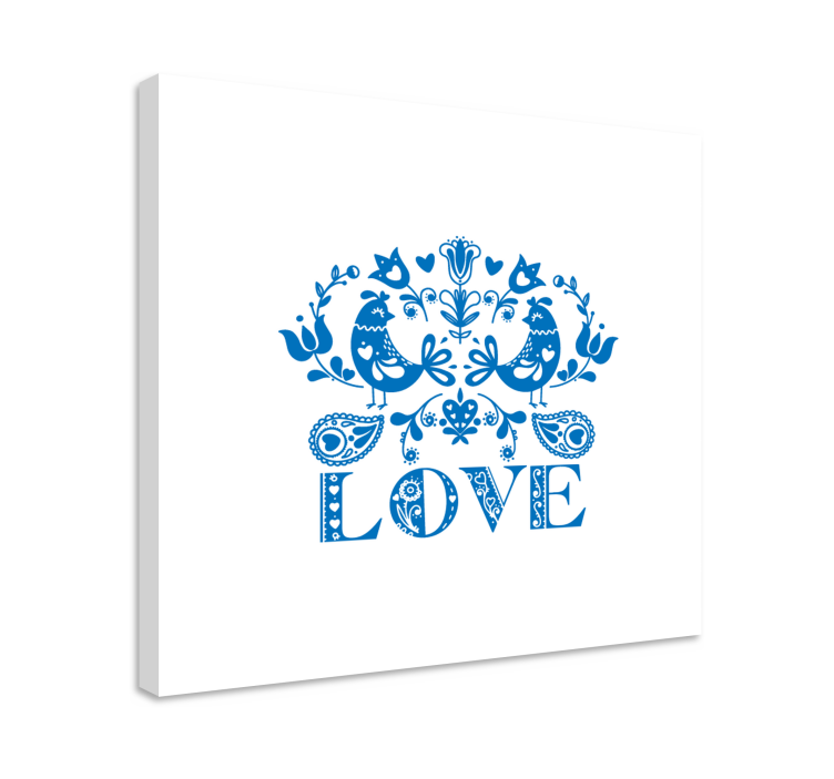 Cuadro árboles diseño de aves y flores - TenVinilo