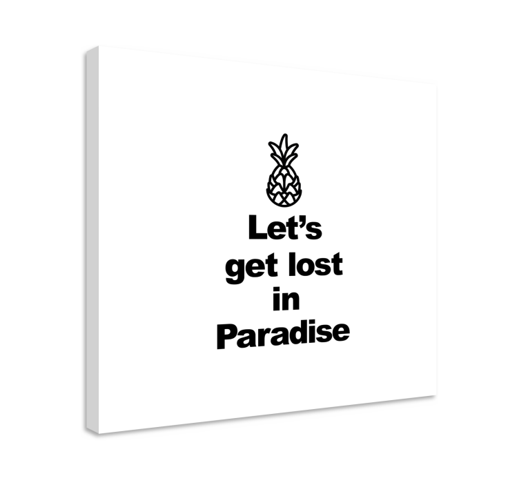 Cuadro frase aventura de piña - TenVinilo