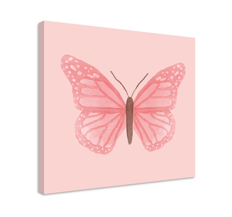 Cuadro mariposas mariposa rosa delicada - TenVinilo