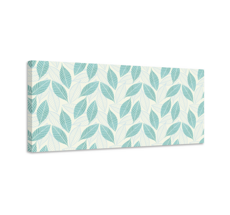 Cuadro de flores con patrón de hojas delicadas - TenVinilo