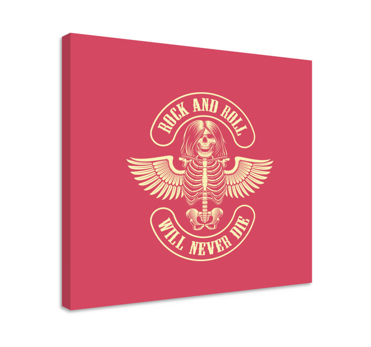 Cuadro vintage leyenda del rock esqueleto - TenVinilo