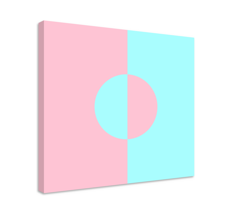 Cuadro geométrico círculo y dividido - TenVinilo