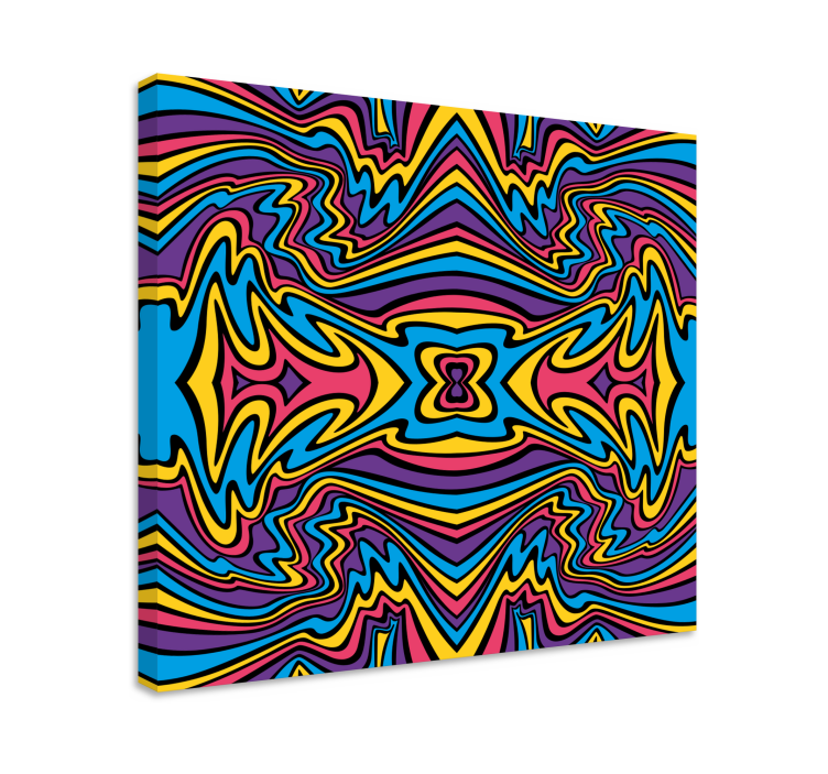 Cuadro geométrico patrones abstractos vibrantes - TenVinilo