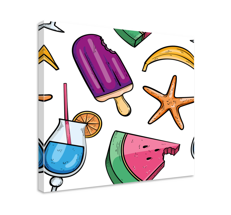Cuadro bodegones delicias de verano con frutas - TenVinilo