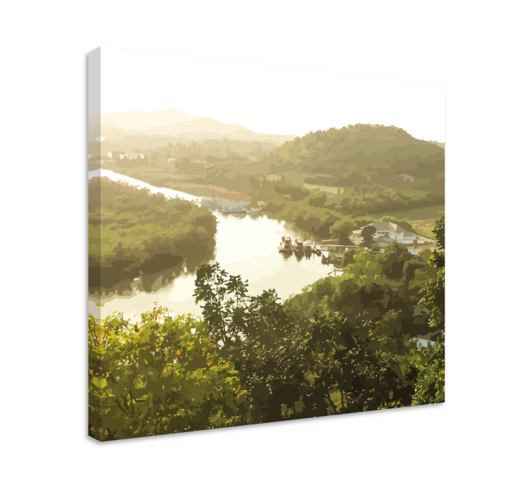 Cuadro paisajes vista serene del río - TenVinilo
