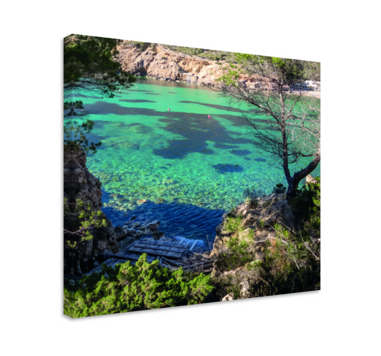 Cuadro paisajes paisaje oceánico sereno - TenVinilo