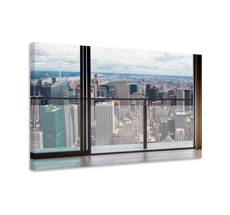 Cuadro ciudades vista panorámica impresionante - TenVinilo
