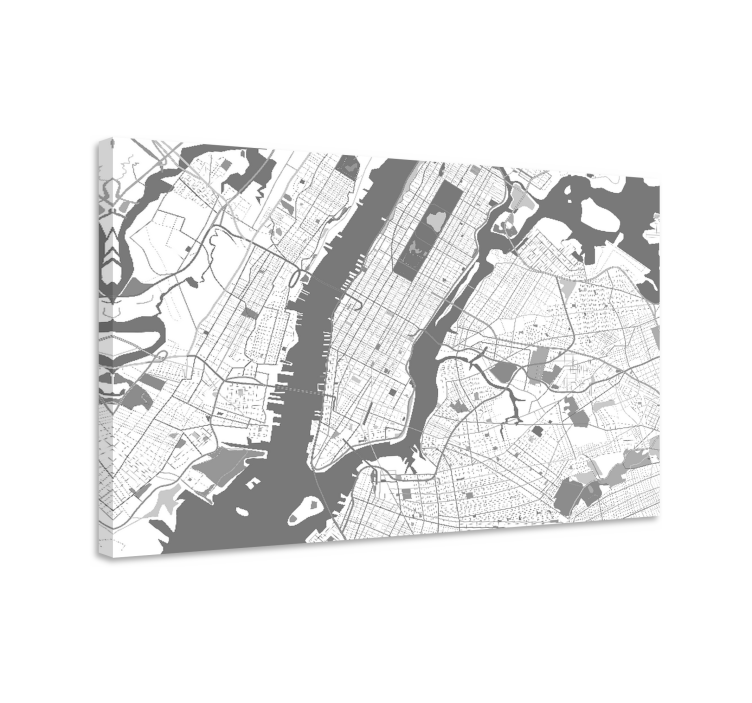 Cuadro ciudades mapa de manhattan - TenVinilo