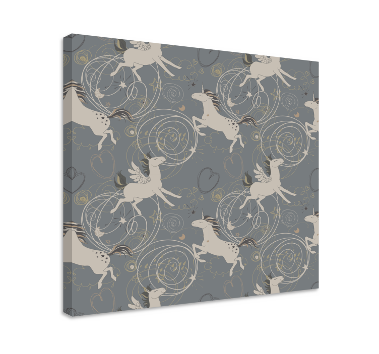 Cuadro de unicornios criaturas aladas mágicas - TenVinilo