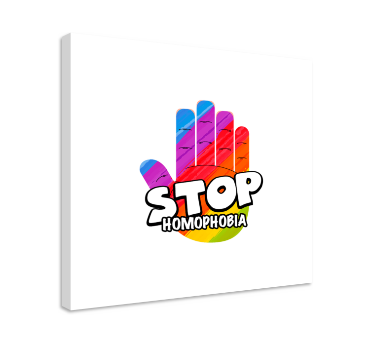 Cuadro frase detengamos la homofobia - TenVinilo