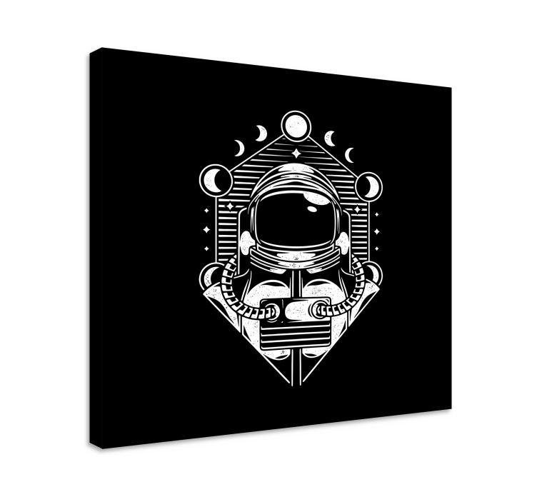 Cuadro videojuego astronauta fases de la luna - TenVinilo
