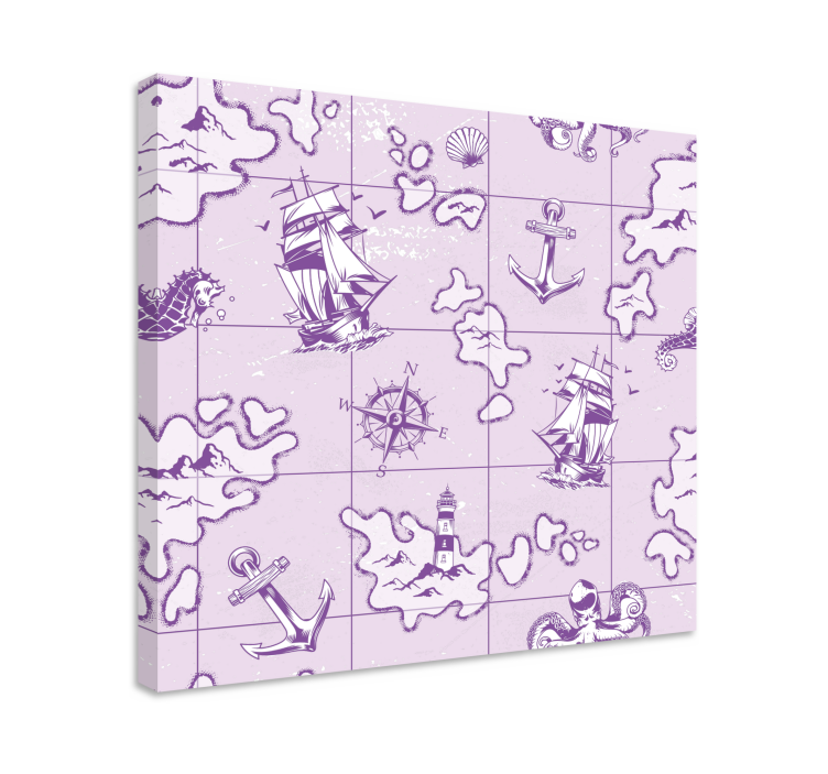 Cuadro marinero brújula náutica vintage - TenVinilo