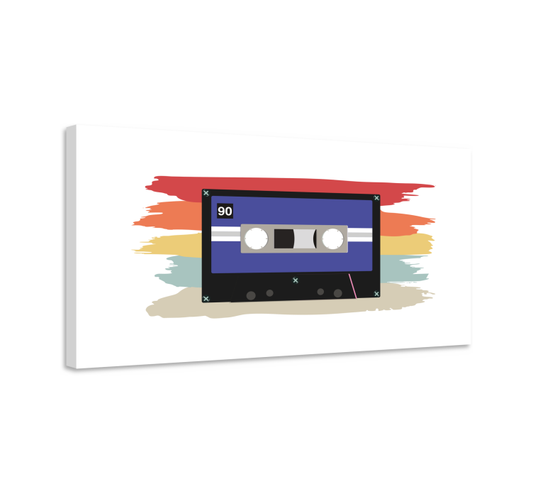 Cuadro musical cinta de cassette retro - TenVinilo