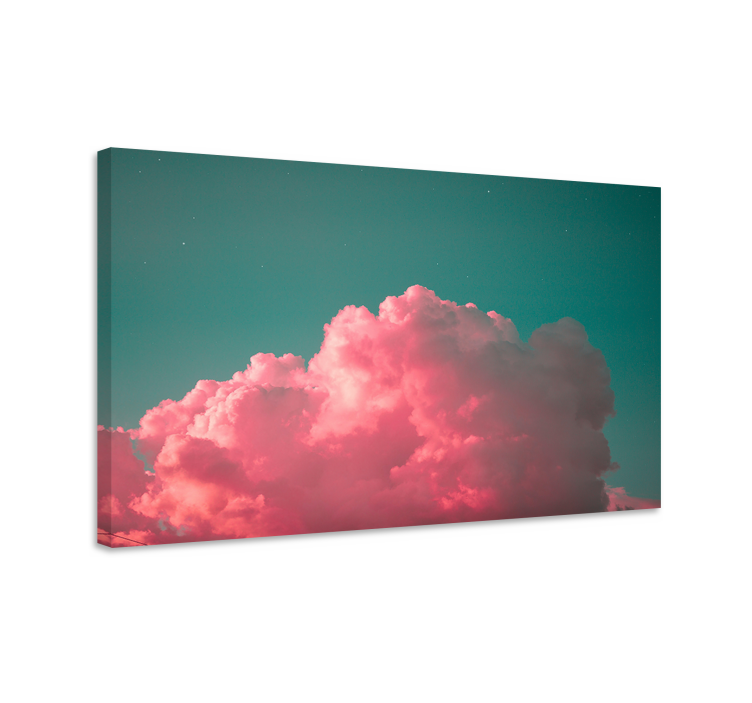 Cuadro paisajes formación de nubes rosas - TenVinilo