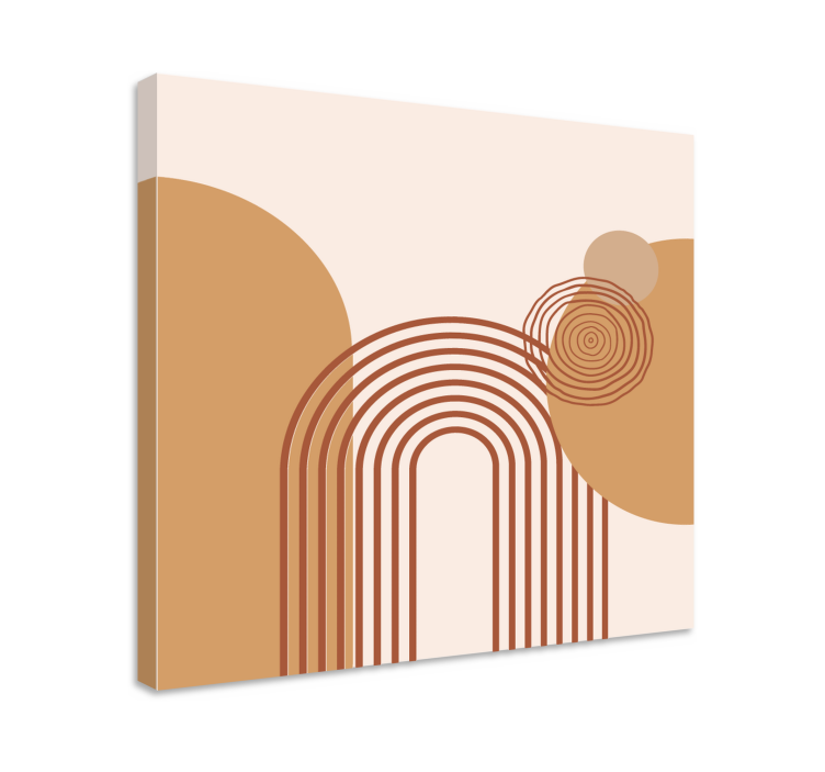 Cuadro geométrico disposición de líneas curvas - TenVinilo