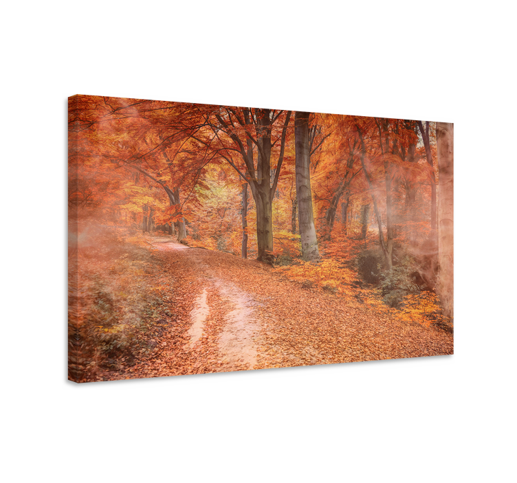 Cuadro paisajes sendero otoñal sereno - TenVinilo