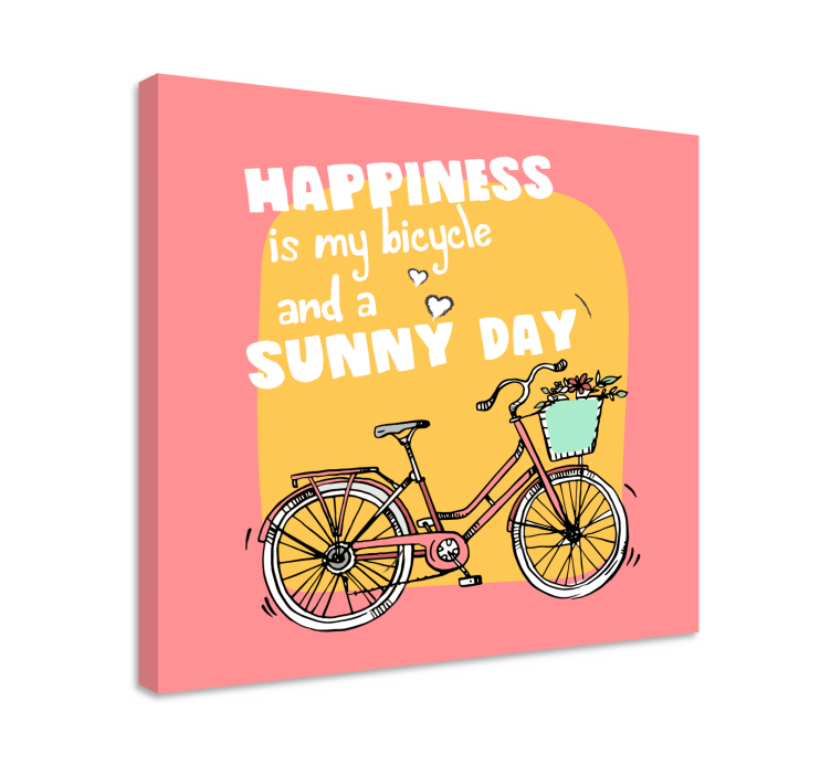 Cuadro frase motivadora bicicleta y día soleado - TenVinilo