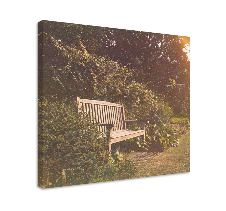 Cuadro paisajes banco de jardín sereno - TenVinilo