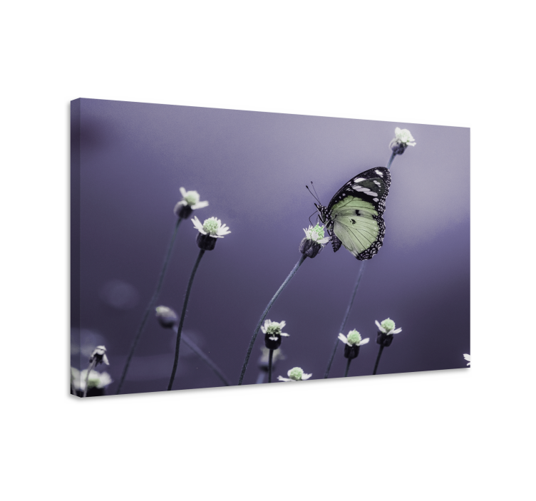 Cuadro mariposas mariposa entre flores - TenVinilo
