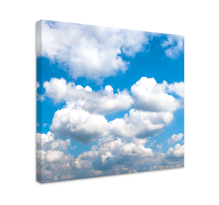 Cuadro paisajes nubes blancas esponjosas - TenVinilo