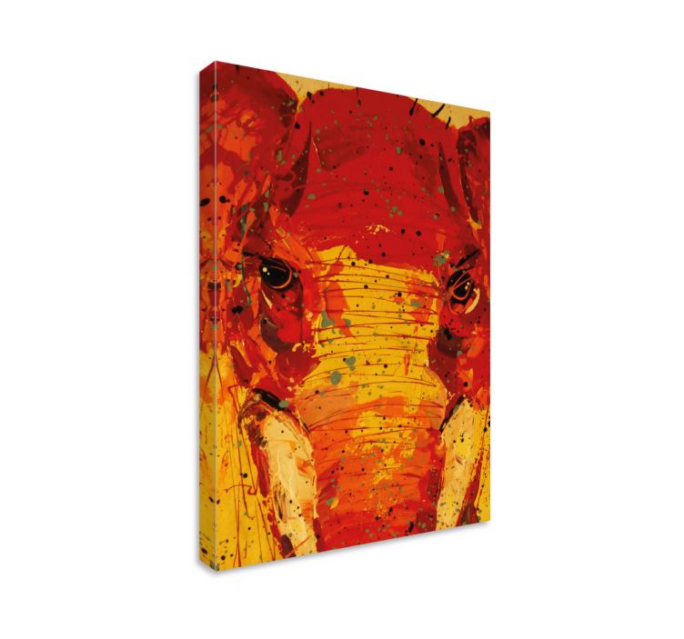 Cuadro elefante retrato de elefante vibrante - TenVinilo