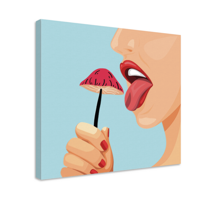 Cuadro bodegones deliciosa tentación de fresa - TenVinilo