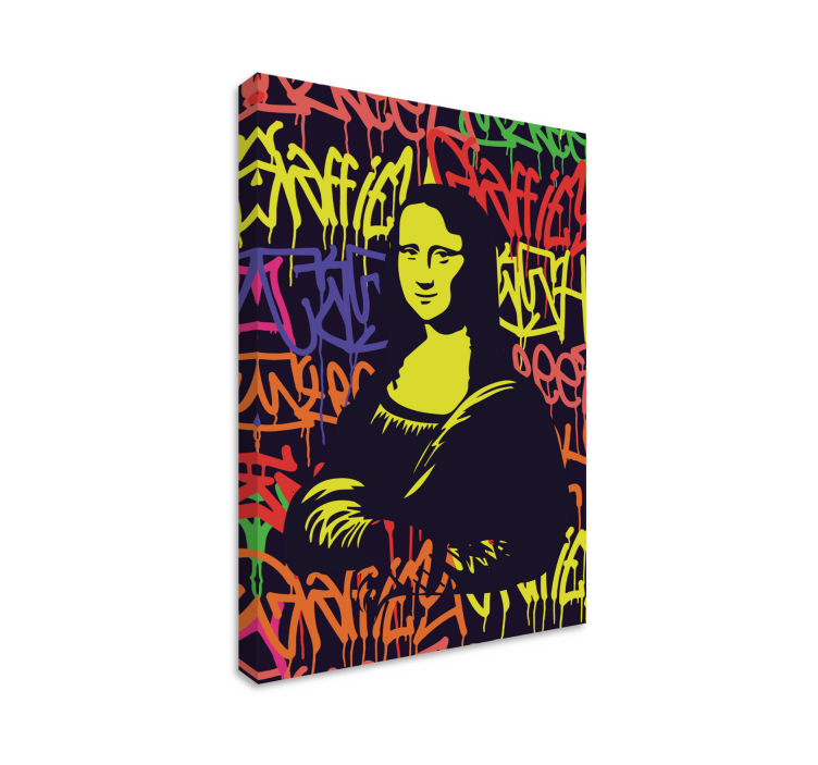 Cuadro arte mona lisa graffiti - TenVinilo