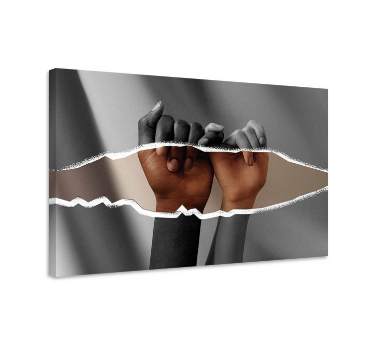 Cuadro de personas manos juntas - TenVinilo