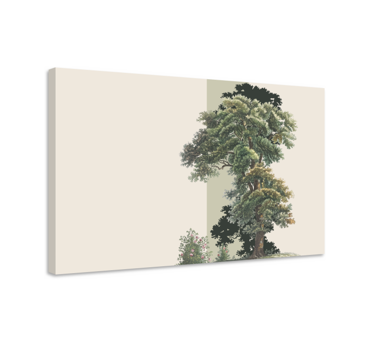 Cuadro árboles contorno de árbol decorativo - TenVinilo