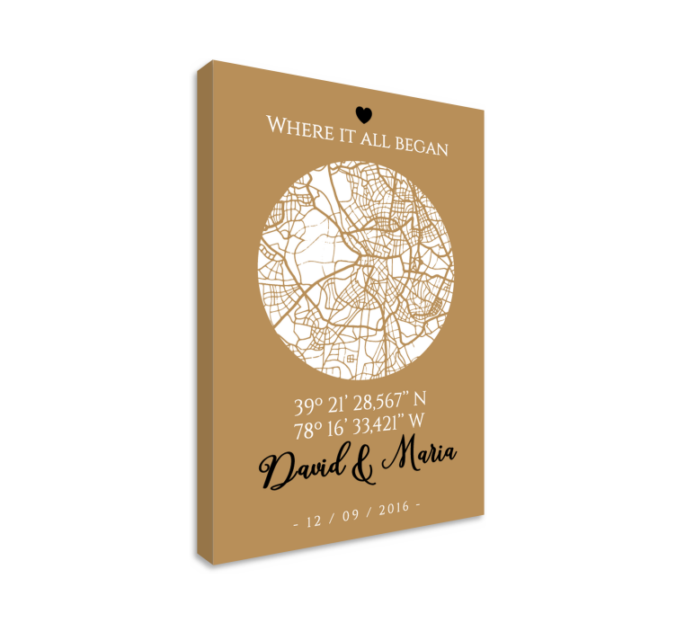 Cuadro personalizable "donde todo empezó" - TenVinilo