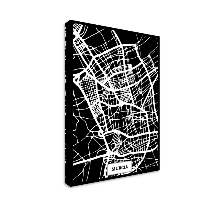 Cuadro ciudades Mapa topográfico Murcia - TenVinilo