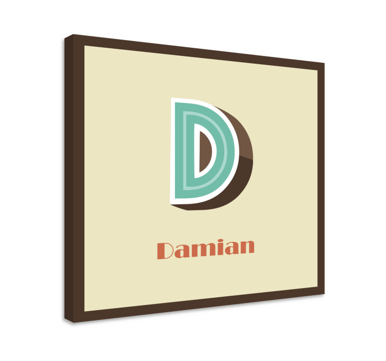 Cuadro personalizable Letras en 3D - TenVinilo