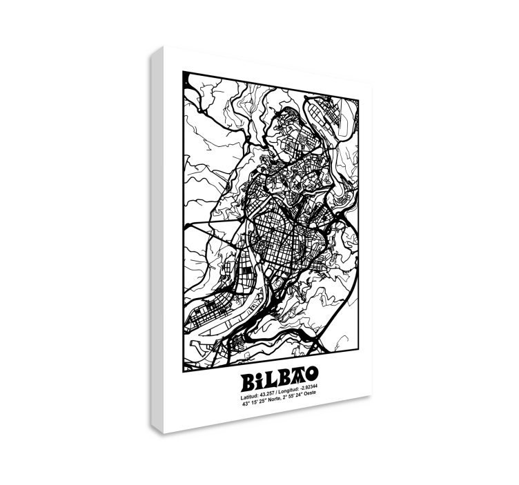 Cuadro con Bilbao topográfico - TenVinilo