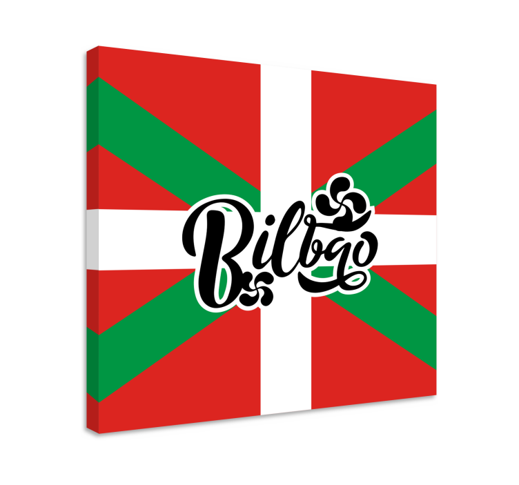 Cuadro ciudades Bilbao caligráfico - TenVinilo
