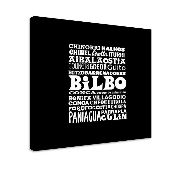 Cuadro ciudades palabras de Bilbao - TenVinilo